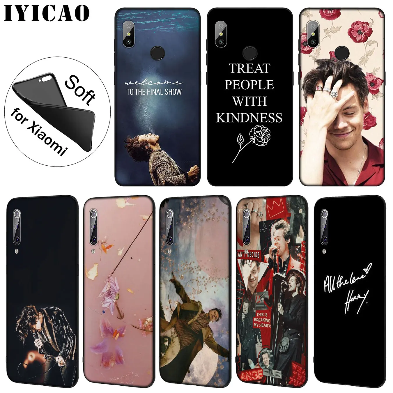 Мягкий чехол для телефона IYICAO Harry Styles Xiaomi Mi 9 SE 9T CC9 CC9E 8 A3 Pro A1 A2 Lite f1 MAX 3 |