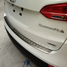 Из нержавеющей стали заднего бампера дверной порог для 2013 до Hyundai Santa fe IX45