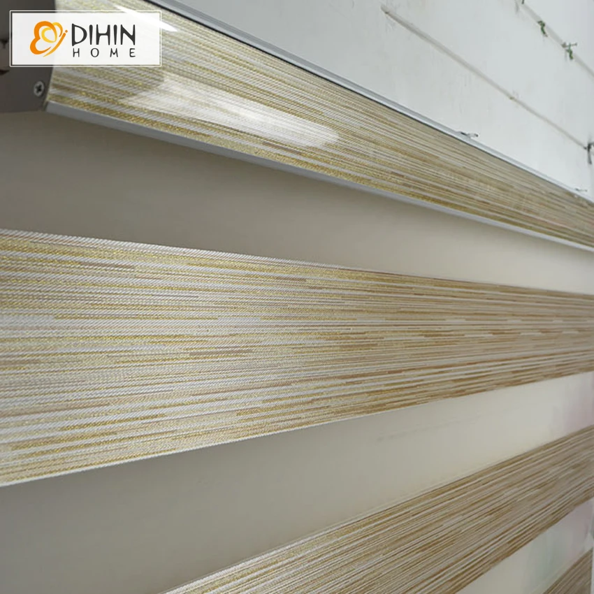 

DIHIN HOME Modern G Color Blackout Curtains Double Layer Zebra Blinds Rollor Blind Easy Install Custom Made