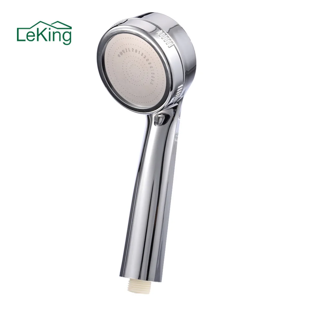 Space Aluminum Pressurized Handheld Water Shower Booster Head Rain Round Set