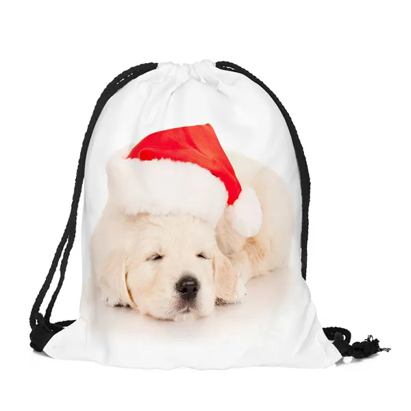 Puppy Dog Christmas Candy Gift Bags Santa Snowman Cute Dogs Pattern