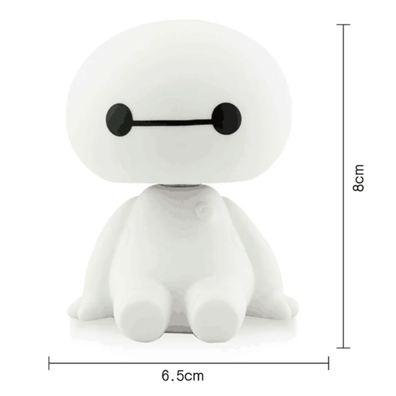 Мультяшный пластиковый робот Baymax Вибрирующая голова фигура Автомобильные