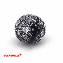 Подходит для Pandora шармы браслеты космические звёзды, клипсы бусины с прозрачными CZ стерлингового серебра 925 ювелирные изделия