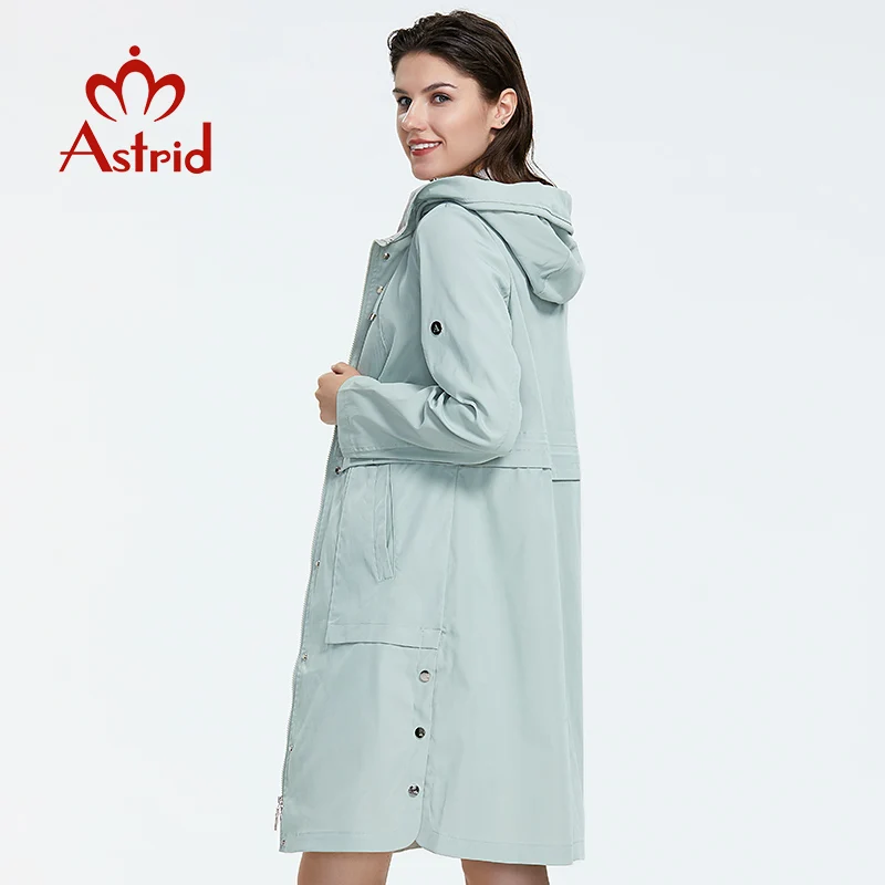 Astrid 2019 Осень новое поступление синий топ женский тренч плюс размер стиль средней