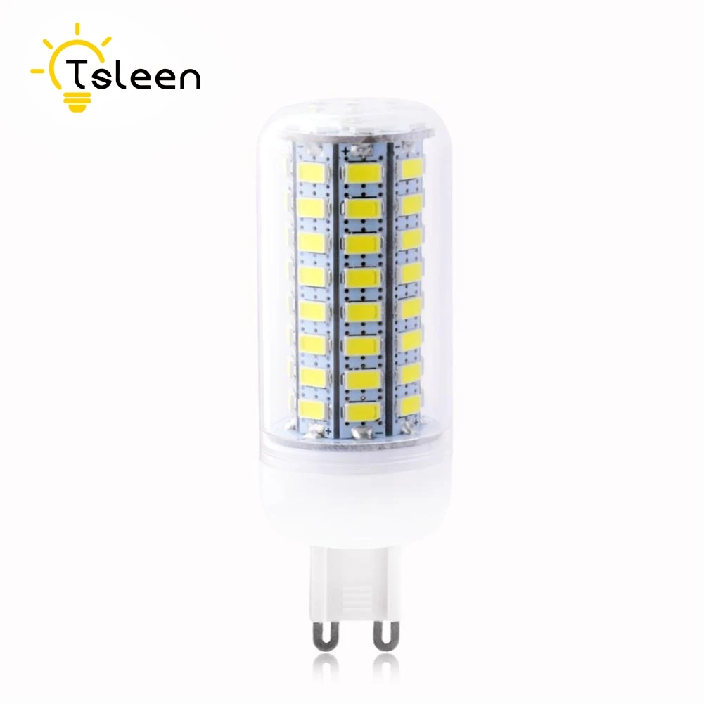 Дешевый светодиодный светильник Bombilla g9 SMD5730 G9 AC 110V 220V 7W 9W 12W 15W 20W 25W кукурузные