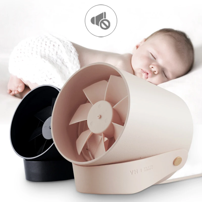 

Creative Mini Portable Small Fan Mute Soft Wind Touch Smart USB Double Leafl Fan Silent Adjustable Speed Wall Mounted Ventilador