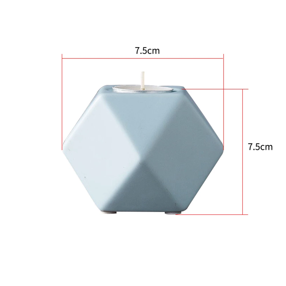 4 цвета в скандинавском стиле геометрическая форма керамический подсвечник инновационный Ретро стиль домашний стол украшение маленький подсвечник