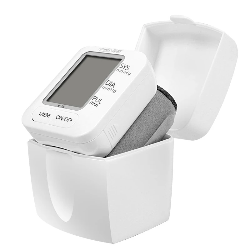 Günstige Cofoe Englisch Broadcast Tonometer LCD Digitalen Haushalt Blutdruckmessgerät Automatische Digitale Handgelenk Blutdruck monitor Neueste