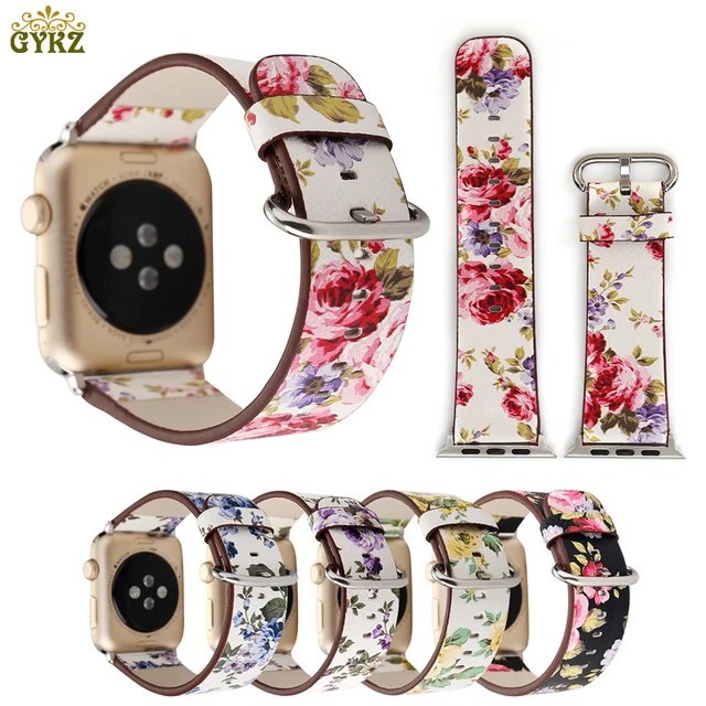 Best Offers Leather Watch Band Flower Strap Floral Prints Wrist Watch Bracelet For Apple Watch 38mm 42mm Series 1 Series 2 Series 3 Best Offers Leather Watch Band Flower Strap Floral Prints Wrist Watch Bracelet For Apple Watch 38mm 42mm Series 1 Series 2 Series 3