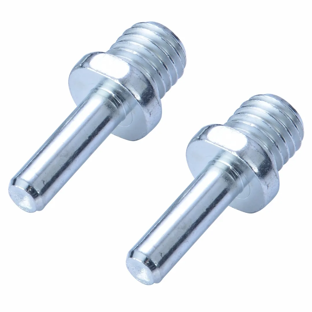 1 Pair Silver M14 Screw Spindle Drill Adapter For Auto Car Polish Wax Foam Sponge Pad Stainless steel Polisher Buffer
