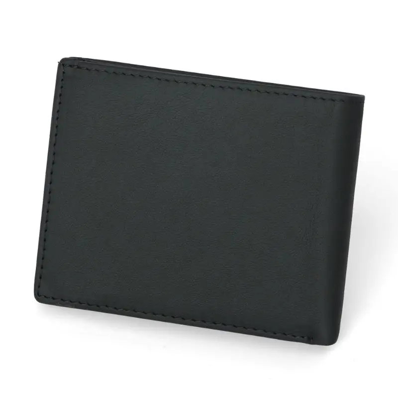 THINKTHENDO Новая мода Мужская RFID Блокировка кожа Двойные ID карты держатель бумажник Billfold короткая монета кошелек