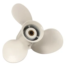 Audew 63V-45945-10-EL Aluminium alloy 9-1/4 x 9 Marine Outboard Propeller For Yamaha 9.9-15HP R Rotation 8 Spline Tooth 3 Blades