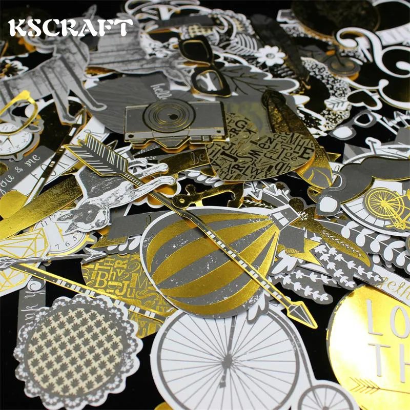 

KSCRAFT 134pcs Colorful Cardstock Die Cuts for Scrapbooking/Card Making/Journaling Project DIY