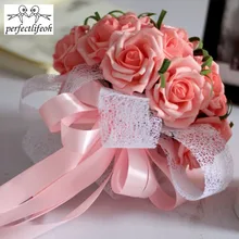 Perfectlifeoh свадебный цветок невесты золотые цветы букет бруилофт bloemen braidsboeketten красные свадебные букеты