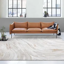 Ковер из натуральной коровьей кожи для гостиной, роскошный ковер из воловьей кожи, Прошитый квадратный полосатый ковер, большой размер, украшение для офиса