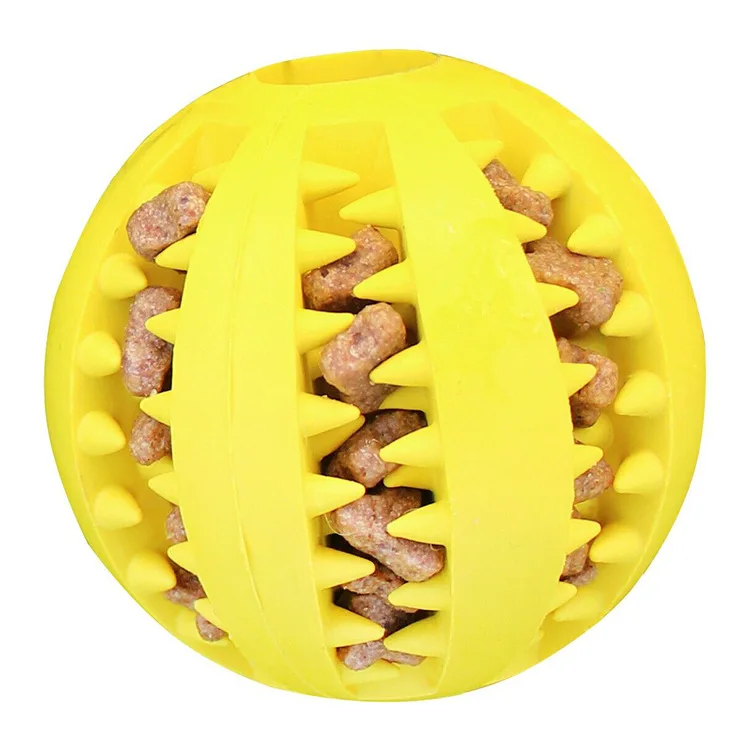 7 см для Кормления Собаки мяч собака принадлежности резиновый мяч Забавный интерактивный шар собака жевательные игрушки для собак зуб чистящий шар