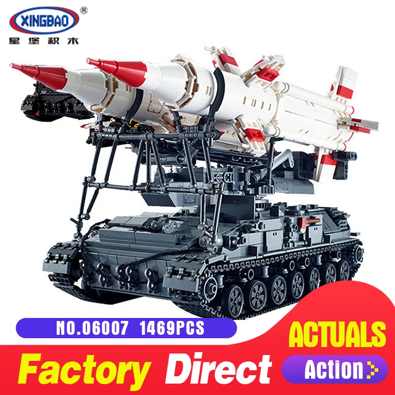 

Xingbao 06007 1469Pcs Military Series The SA-4 Ganef Set Building Blocks Bricks Children Educational as Christmas Model Gifts