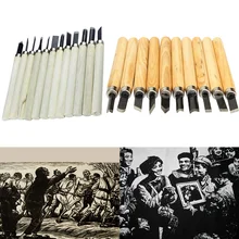 Ручные инструменты 10 шт./12 шт. резьба по дереву долотом нож для основной резьба по дереву DIY скальпель Резьба Инструменты Деревообработка искусство ремесла