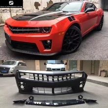 ZL1 Комплект кузова автомобиля PP упаиваемый передний бампер гоночные грили для Chevrolet Camaro ZL1 10-14