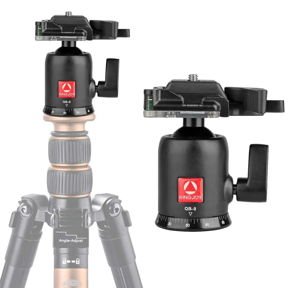 KINGJOY QB-0 Heavy Duty фотографии Камера шаровая Головка для штатива-трипода из 360 градусов вращение панорамной шаровой головки 1/4in винт Быстрый реле