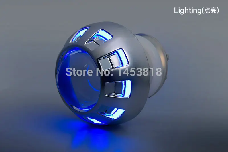 35 Вт 12 г 2 дюйма Hid объектив проектора фара для мотоцикла красный белый синий Ангел