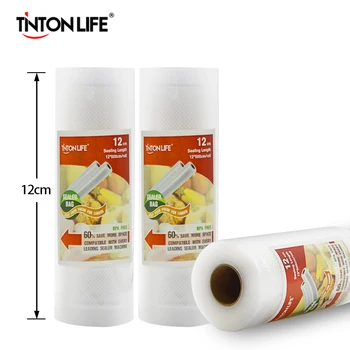 

TINTON LIFE 12x500cm Vacuum Bag for Food Saving Food Grade 1 Roll