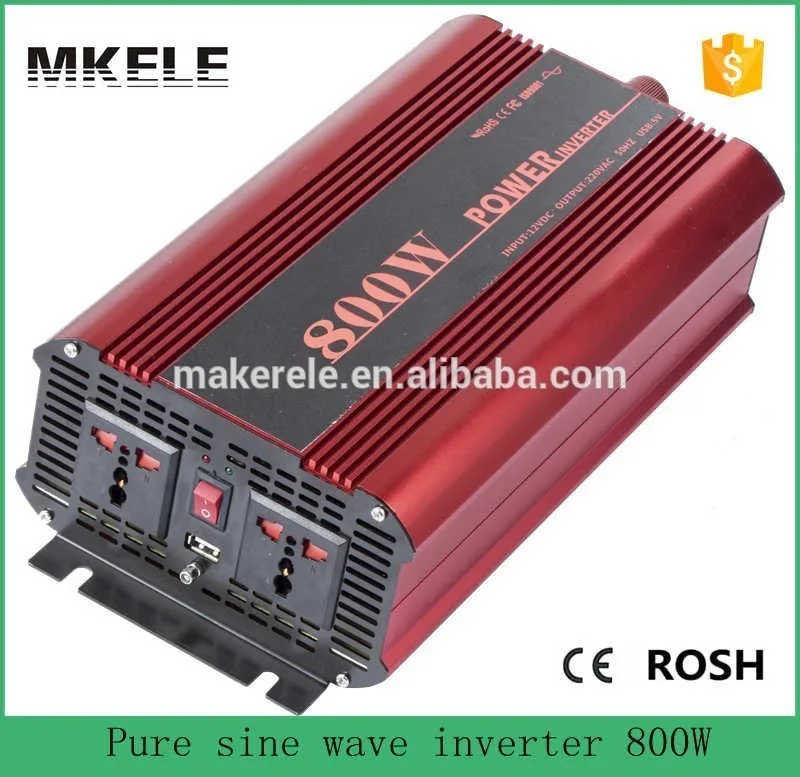 MKP800 122R инвертор 800 Вт Чистый синус инверторы 12 В 220vac чистый с USB 5V500mA|Инверторы и