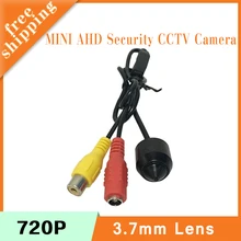 Black Color Plastic Round head 3.7mm Lens Mini 720P AHD CCTV CMOS Surveillance cameras No audio Free Shipping