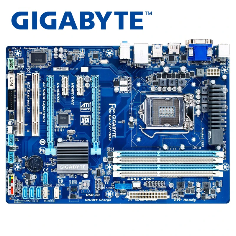 

LGA 1155 DDR3 Gigabyte GA-Z77-HD3 100% Original Motherboard USB3.0 32G Z77 Z77-HD3 Z77 HD3 Desktop Mainboard 22nm processor Used