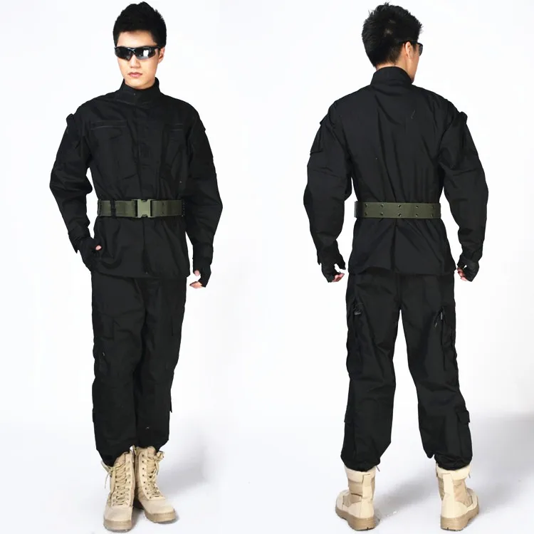 Горячая Распродажа Военная армейская боевая униформа охотничья стрельба Пейнтбол тактическая Униформа CS камуфляжные костюмы - Цвет: black