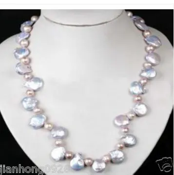 

Wonderful Pink Pearl & Baroque Coin Pearl Necklace 20