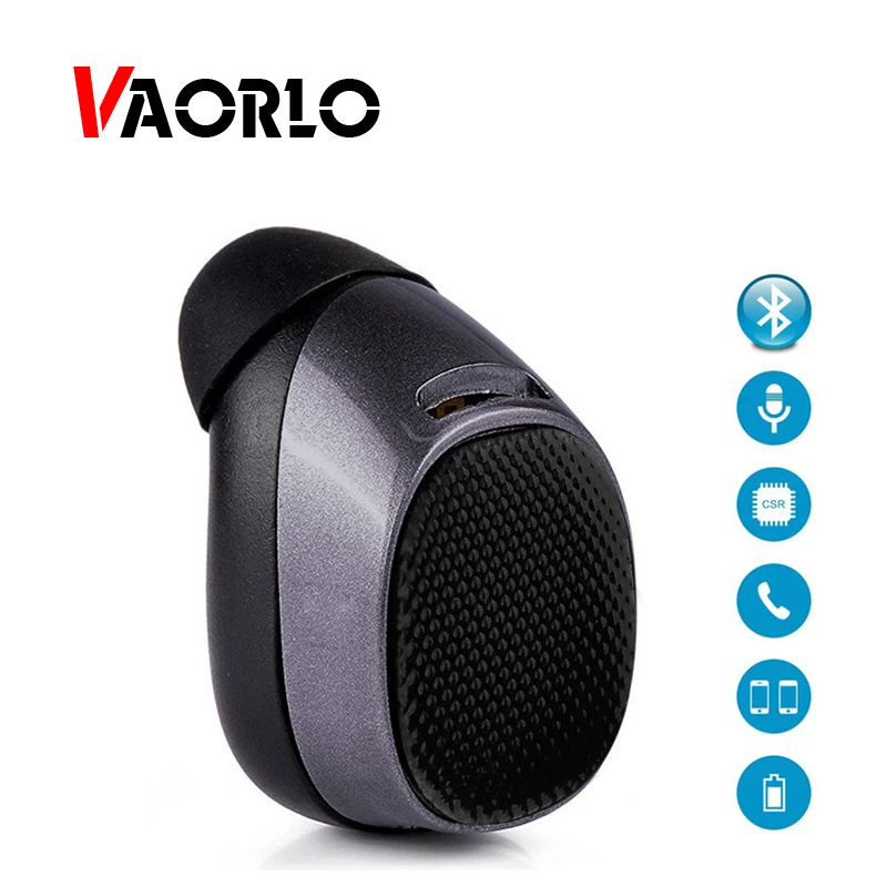 

VAORLO Mini Wireless Bluetooth Earphone In Ear Earbuds Handsfree Sport Headset Bluetooth 4.1 Invisible Earpiece With Microphone