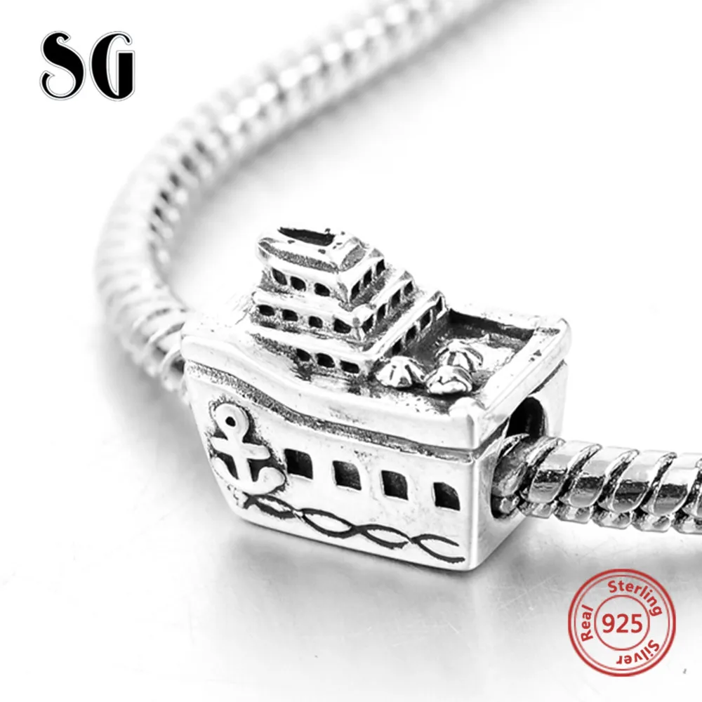 New Arrival Cruise Ship Sterling silver Charm Beads Fit Authentic Pandora Charms Bracelet Silver 925 Original Women Jewelry