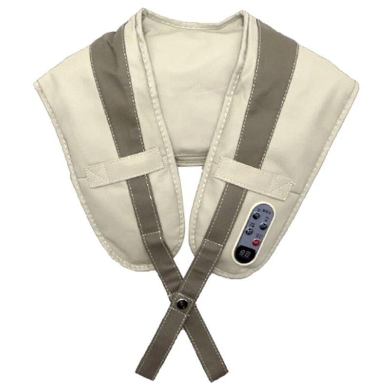 

Double-beating 20-speed Strength Adjustable Electric Neck Massage Shawl with Automatic Timing