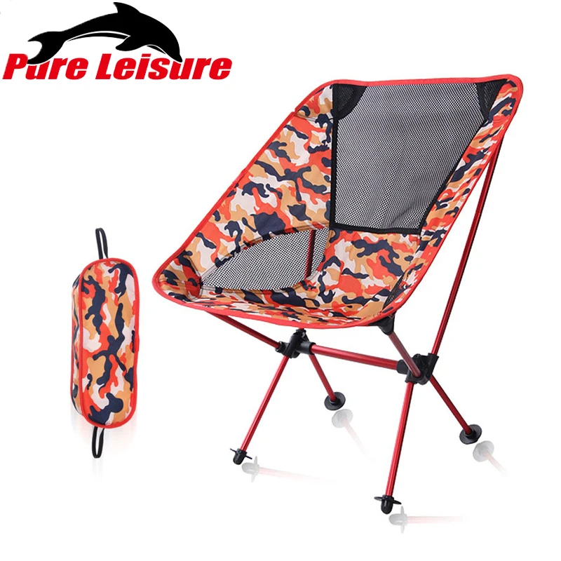

Pureleisure Foldable Fishing Chairs Portable Fishing Seat Outdoor Survival Picnic Beach Chair Fishing Camping Ultralight Chair