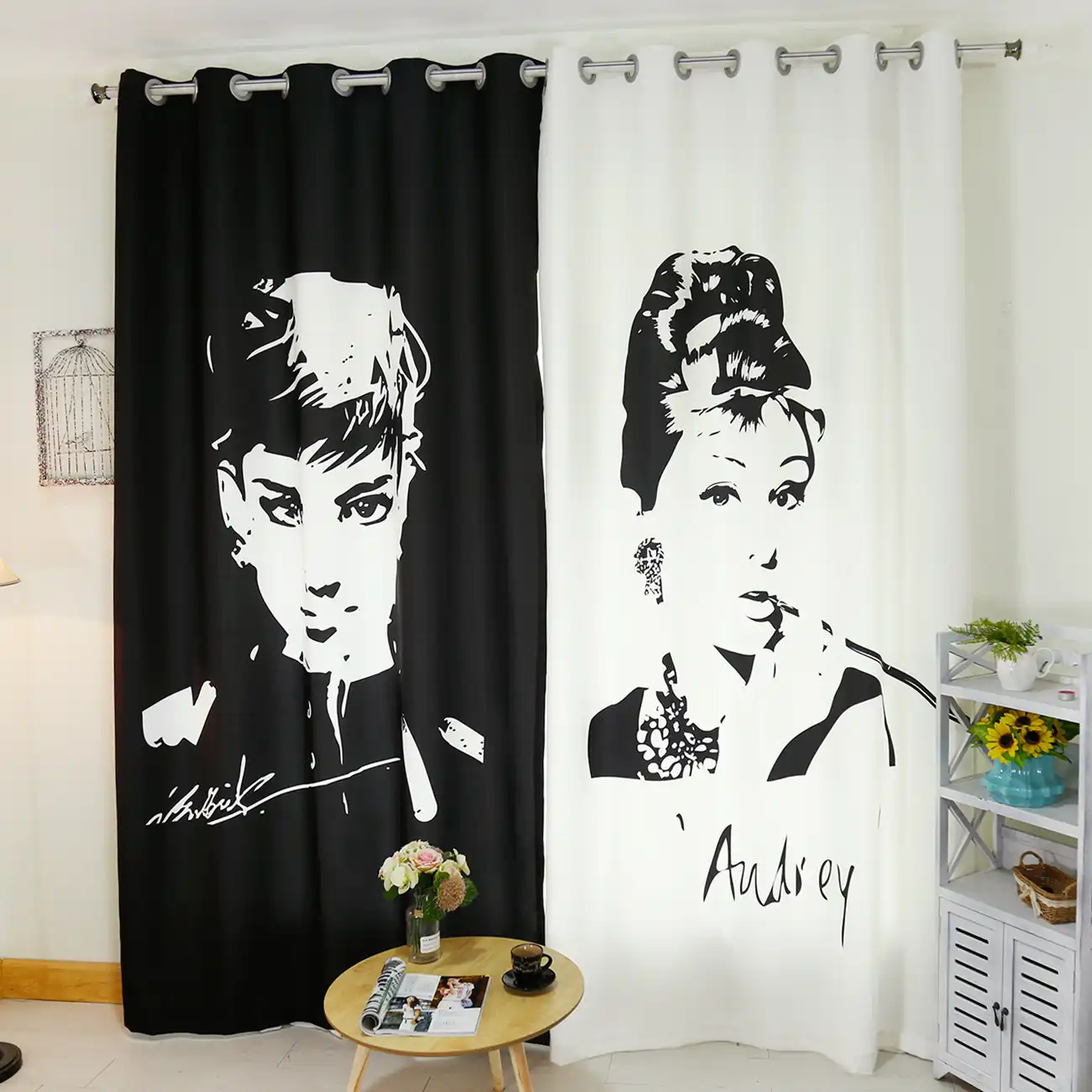 Europe Style 3d Blackout Curtains Marilyn Monroe Star