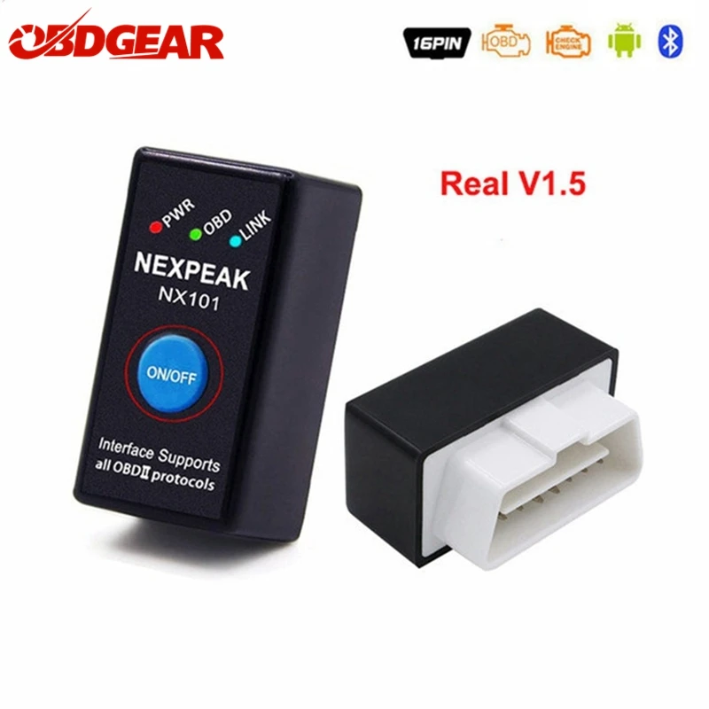2018 New Mini OBD2 Eml327 V1.5 Bluetooth Adaptor Car Auto Diagnostic Scanner for Android/ PC Automotive Scaner Elm327 Real V1.5
