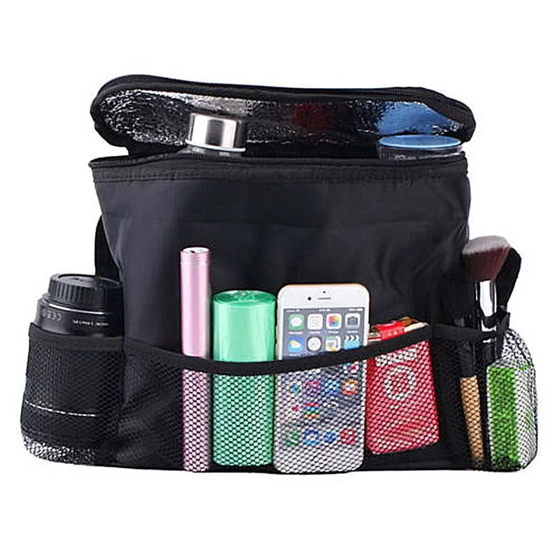 

Selling Auto Food Beverage Storage Organizer Bag Insulated Container Basket Picnic Lunch Dinner Bag Ice Pack Cooler Item Product