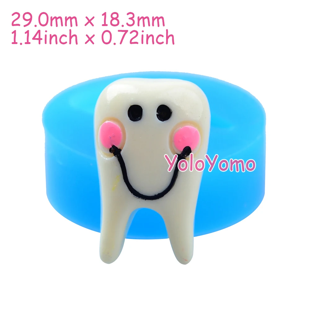 F155YL-29mm-Smiling-Face-Tooth-Silicone-Mold-Cupcake-Topper-Fondant-Craft-Candy-Jewelry-Cookie-Biscuit-Resin