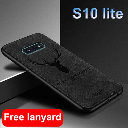 Для samsung galaxy S10 S10lite чехол из ткани мягкая задняя крышка для samsung S10 lite SM-G9700 чехол 3D олень ткань+ ТПУ чехол для телефона - Цвет: S10