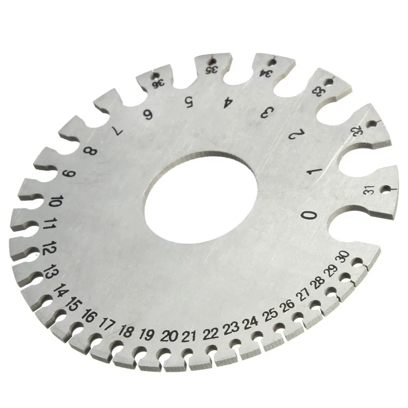 Толщиномер 0,312"-0,007" Шкала из нержавеющей стали круглый диаметр измерительный инструмент для цветной проволоки и металла
