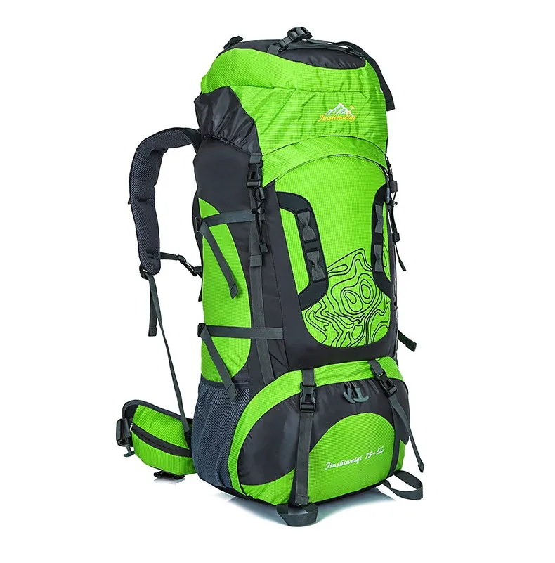 80L Outdoor Backpack Unisex Large Professional Mountaineering Backpack Waterproof Nylon Bags Climbing Hiking Camping Rucksack