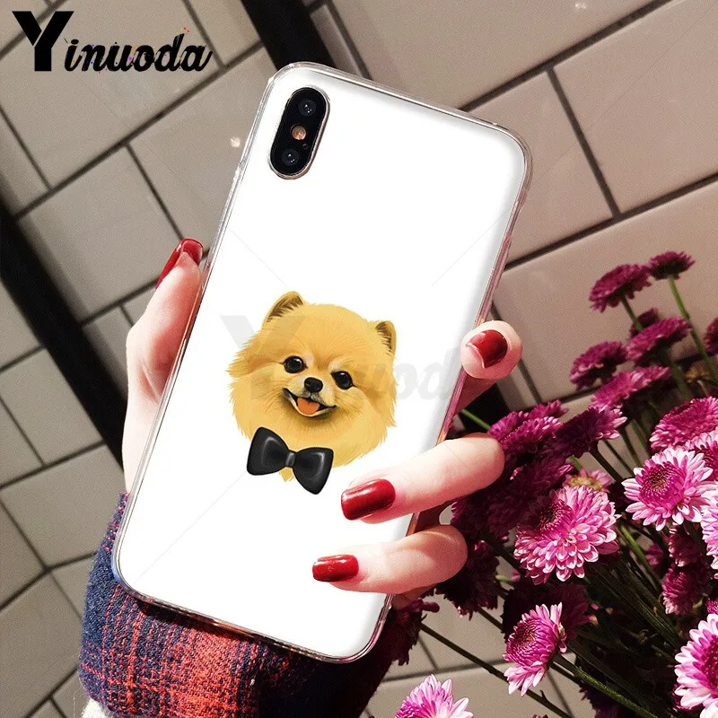 Yinuoda померанские собаки ТПУ Мягкий силиконовый чехол для телефона чехол для Apple iPhone 8 7 6 6S Plus X XS MAX 5 5S SE XR мобильные телефоны