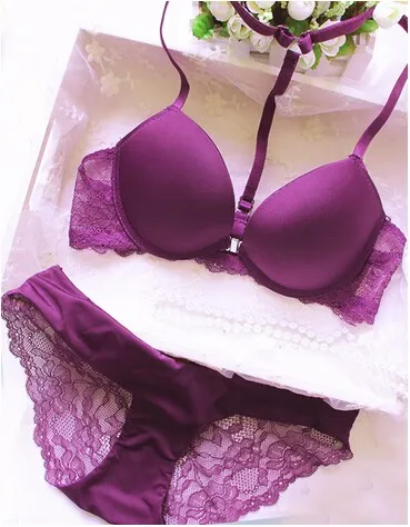 Hot 2018 6 Color Sexy Elegant Bra and Panty Set Women Bras Underwear Lady  push up bra sets brief set lingerie set panty sets