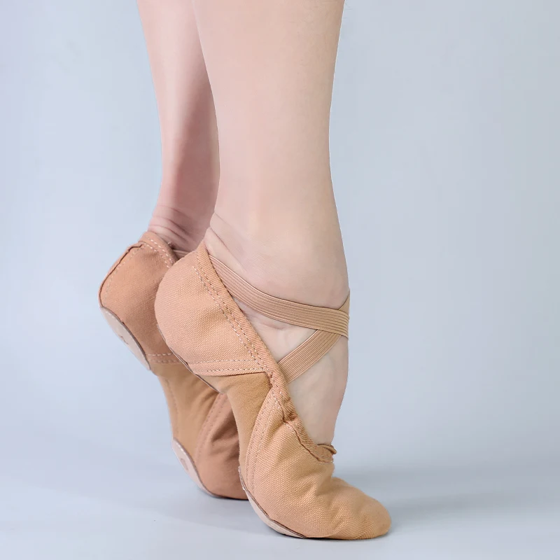 Canvas Ballet Dance Slippers High Quality Stretch Fabric Splice Ballet Dance Shoes Girls Cow Leather Ballet Slippers Canvas Ballet Dance Slippers High Quality Stretch Fabric Splice Ballet Dance Shoes Girls Cow Leather Ballet Slippers