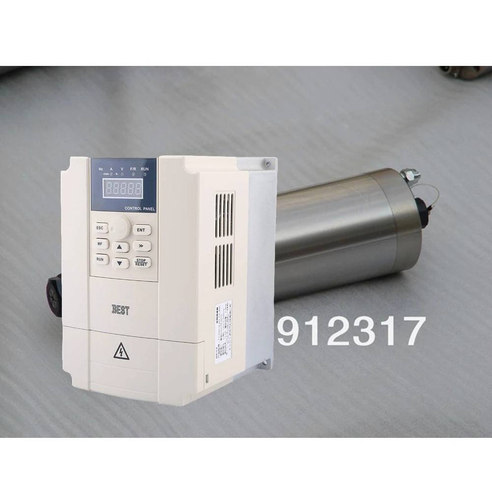 

GDZ100-2.2 ER20 D100mm WATER-COOLED MOTOR SPINDLE AC220V & 2.2kw 220v BEST VFD Inverter