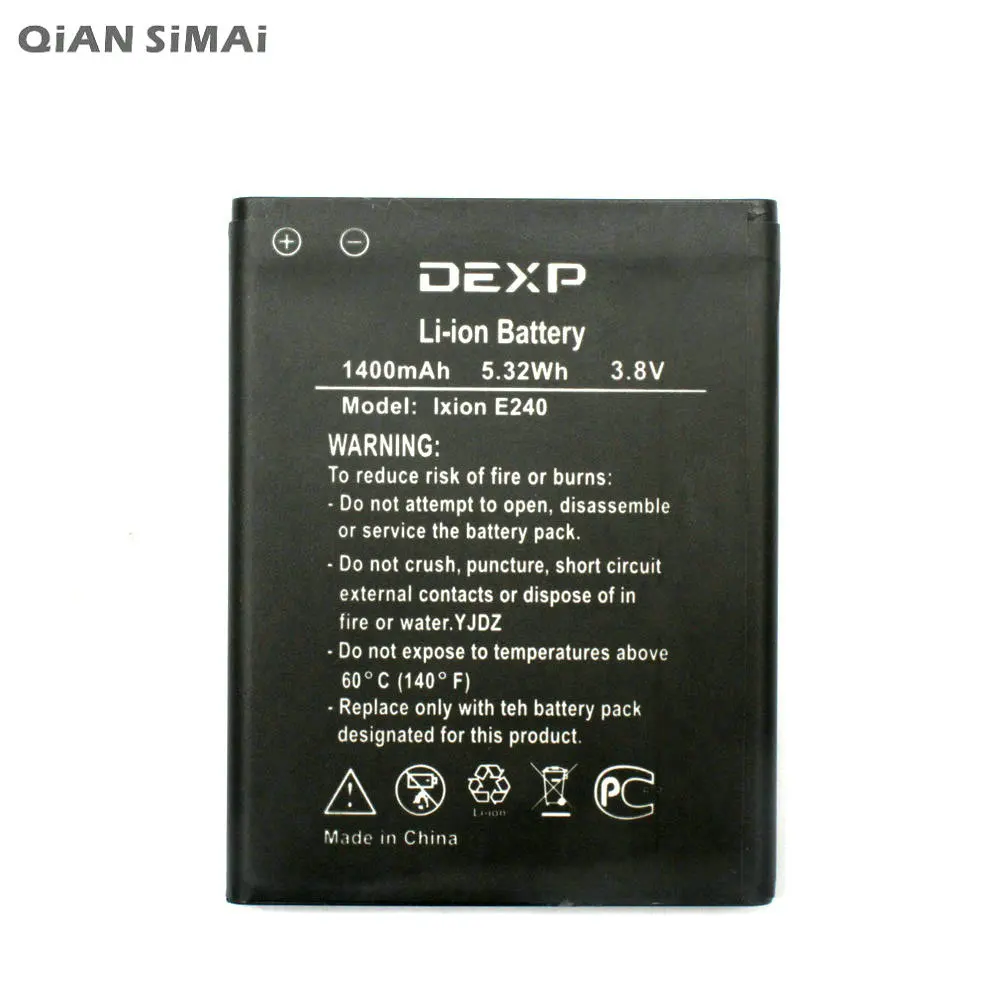 QiAN SiMAi 1 шт. 100% высококачественный аккумулятор 1400 мАч для телефона DEXP Ixion E240|battery