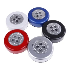 4 светодиодный настенный светильник для кухонного шкафа освещение для шкафа наклейка Сенсорная лампа лампы для дома декоративные практичные огни сенсорные лампы