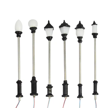 

Model Railway Led Lamppost Lamps Street Lights HO Scale 6-7cm model outdoor lamp courtyard light leds