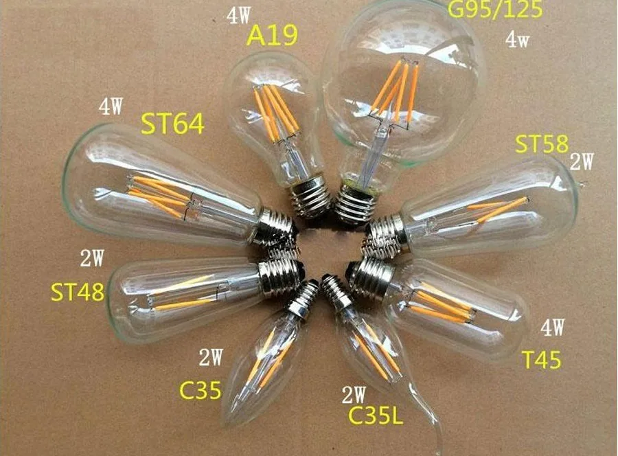 

5PCS E27/E14 LED bulb,2W 4W Vintage Cold White/Warm White Edison lamp AC220V